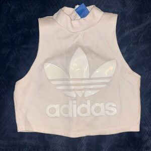 Vintage Adidas Off-White crop Sleeveless Top